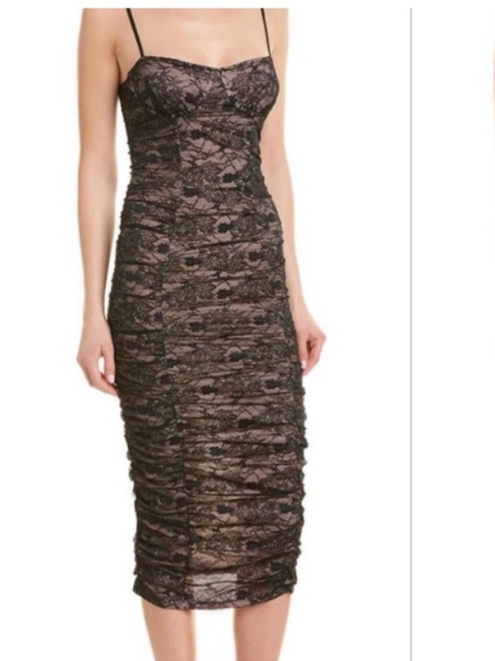 for love and lemons x jamie king la ana lace midi bodycon dress